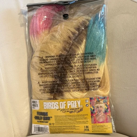 Harley Quinn Adult Wig – Birds of Prey Costume Accessory, New - Picture 3 of 4